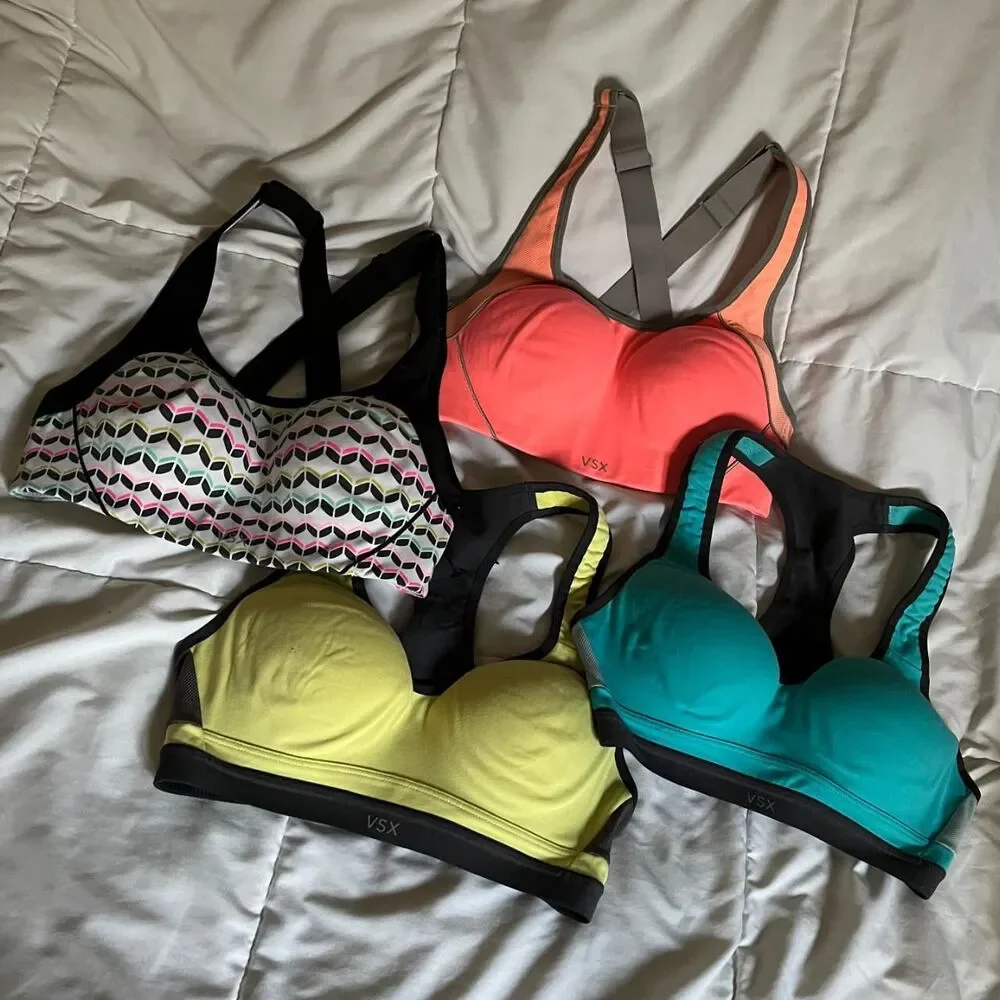 Vintage Y2K Bright Blue VSX Sports Bra from Victoria's Secret